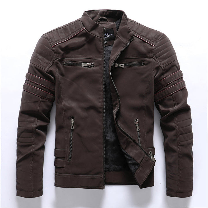 Exklusive Herren-Motorradjacke mit Reißverschluss - stylischer und robuster Schutz für die Straße