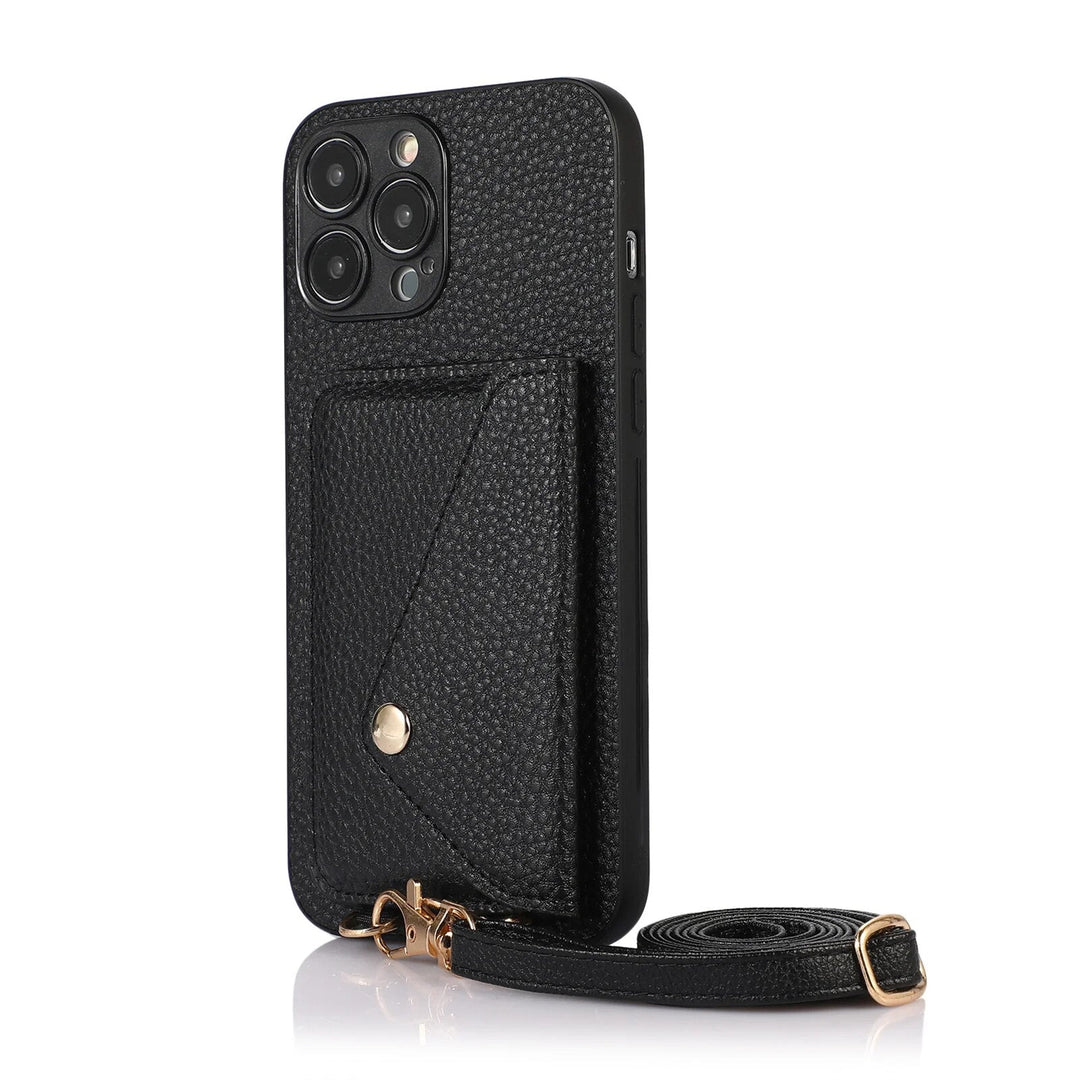 Catherine Luxe Elegante Lederen Crossbody Telefoonhoes voor Moderne Bescherming