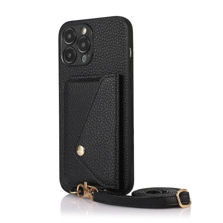Catherine Luxe Elegante Lederen Crossbody Telefoonhoes voor Moderne Bescherming