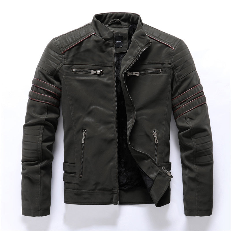 Exklusive Herren-Motorradjacke mit Reißverschluss - stylischer und robuster Schutz für die Straße