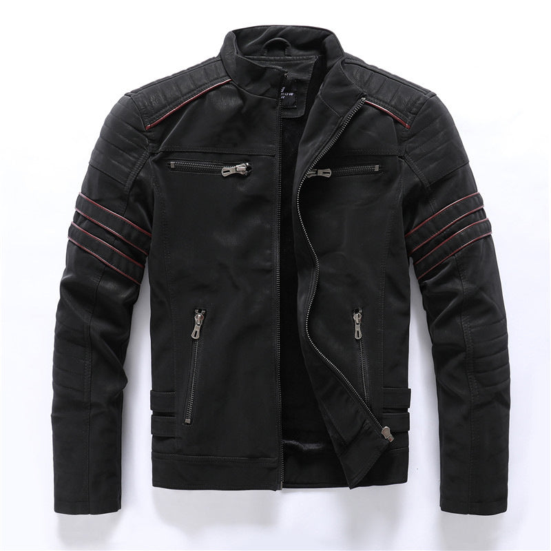 Exklusive Herren-Motorradjacke mit Reißverschluss - stylischer und robuster Schutz für die Straße
