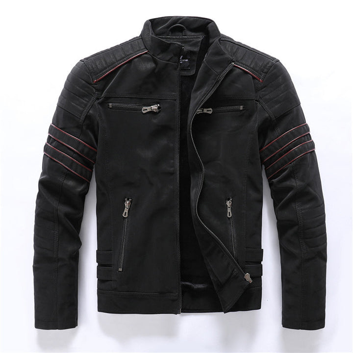 Exklusive Herren-Motorradjacke mit Reißverschluss - stylischer und robuster Schutz für die Straße