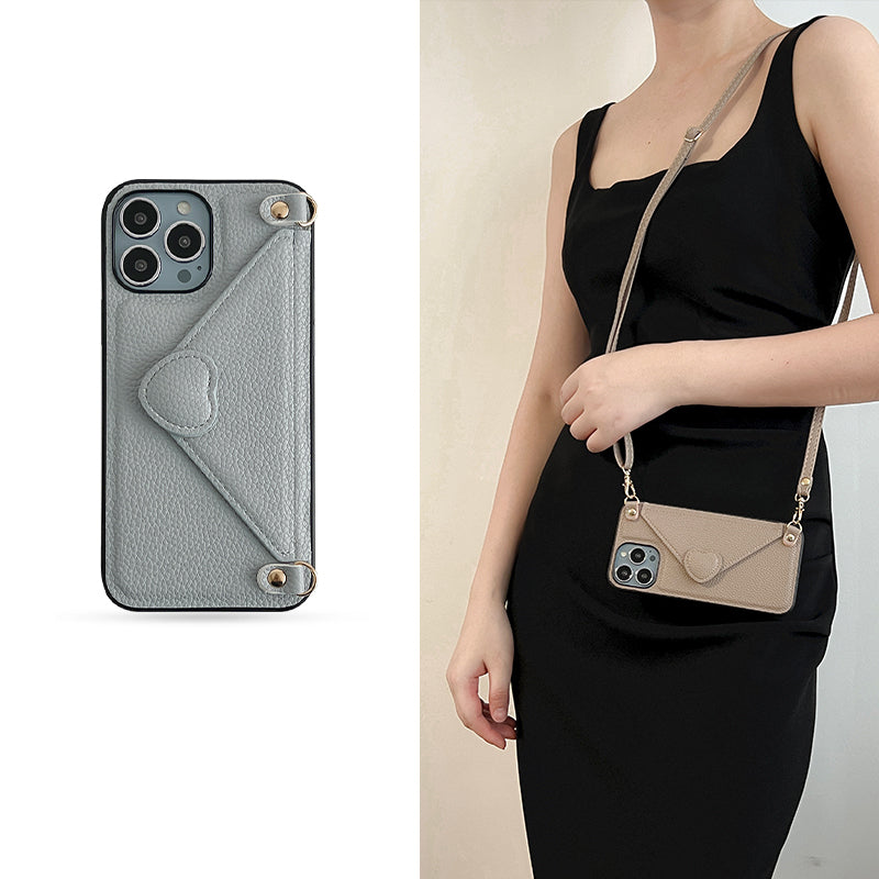 Catherine Luxe Elegante Lederen Crossbody Telefoonhoes voor Moderne Bescherming