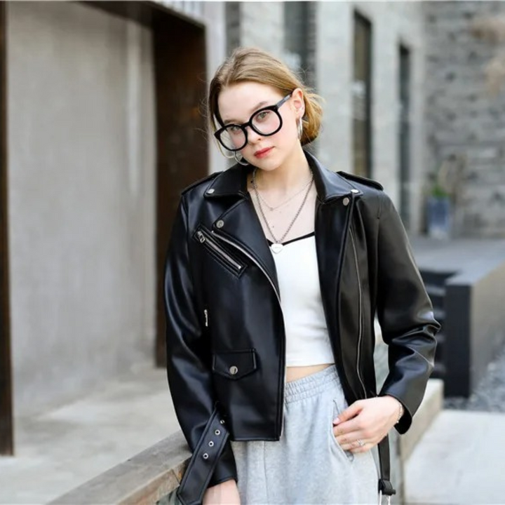Motorradjacke Aleida für Damen - Synthetisches Leder - Ein klassischer und raffinierter Stil