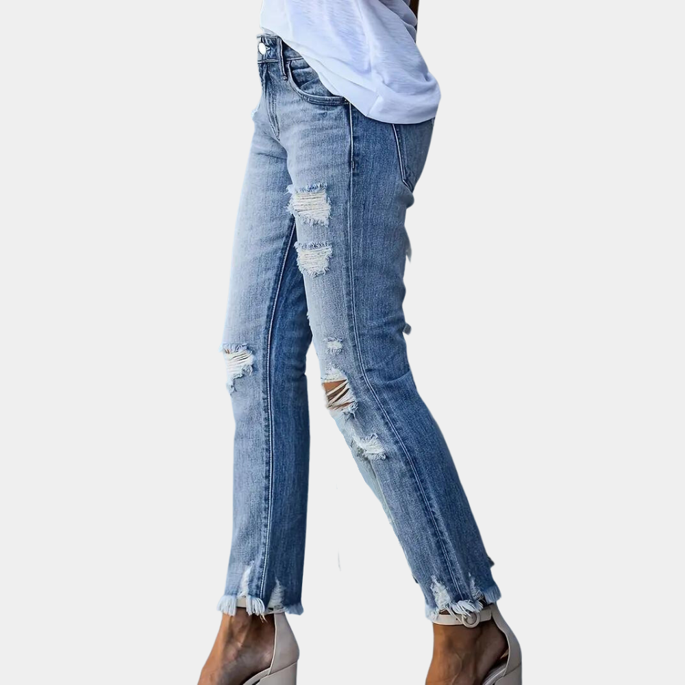 Aldina - Lässige Jeans im schicken und dezent gewaschenen Stil für Frauen