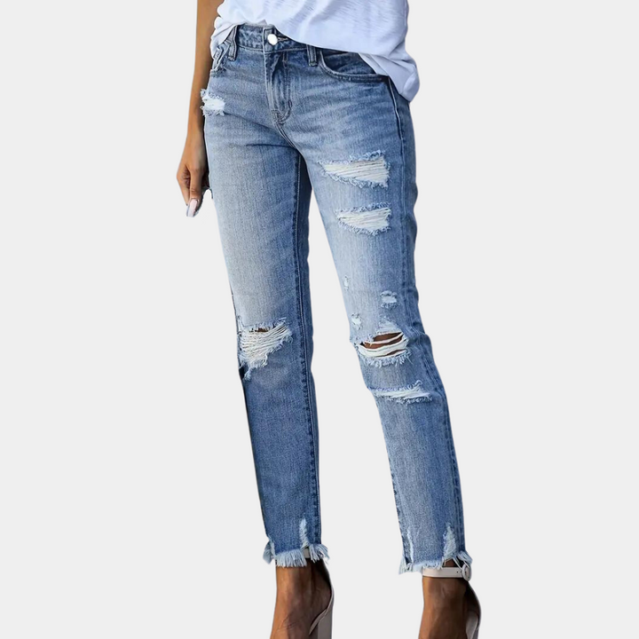Aldina - Lässige Jeans im schicken und dezent gewaschenen Stil für Frauen