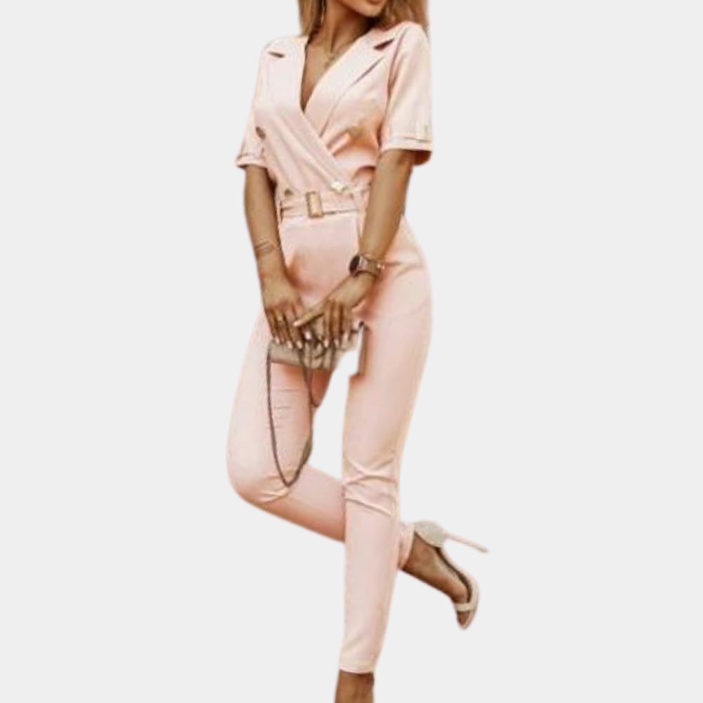Stilvolle Damenoverall mit trendy V-Ausschnitt