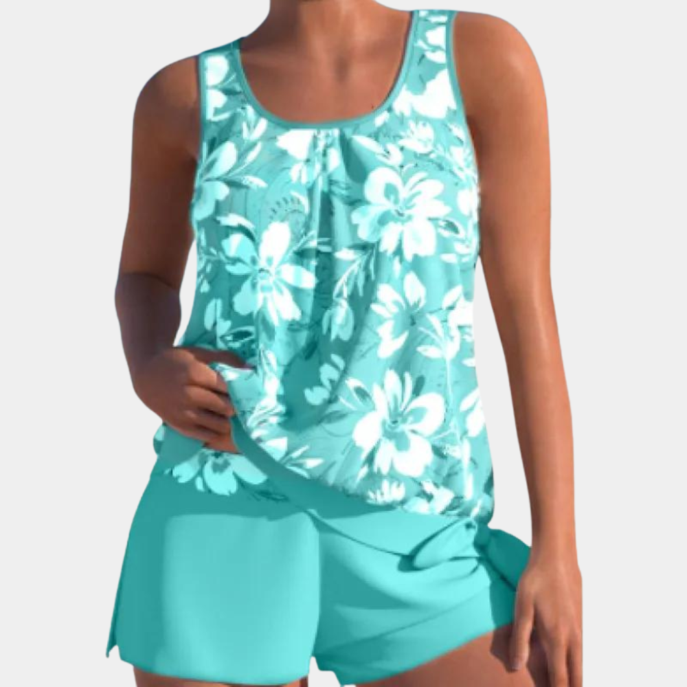 Alice | Ensemble Tankini Floral Élégant pour un Look Frais et Chic