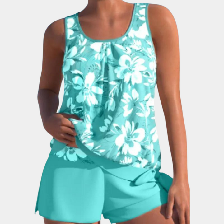 Alice | Ensemble Tankini Floral Élégant pour un Look Frais et Chic