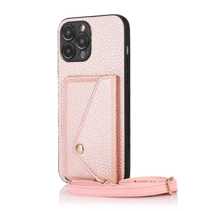 Catherine Luxe Elegante Lederen Crossbody Telefoonhoes voor Moderne Bescherming