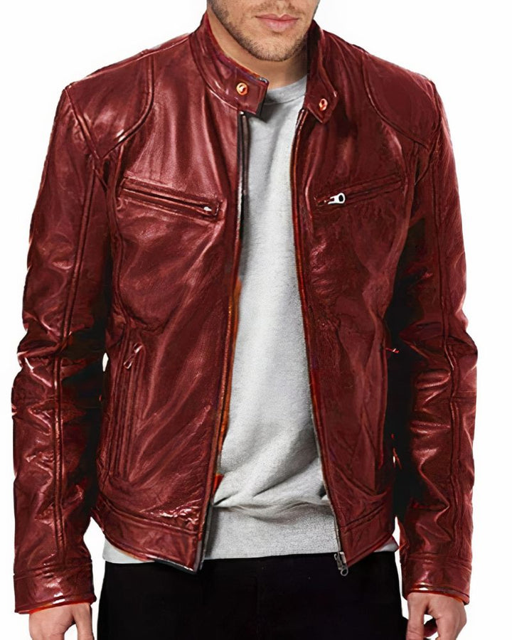Lederjacke für Männer - Erwan, der ideale Begleiter für Ihre Motorradtouren!