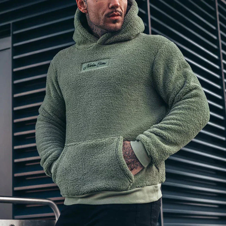 Hoodie aus kapuzenpullover aus Plüsch mit langen Ärmeln - Louis