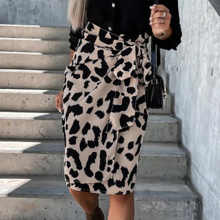 Elegante Damenrok met Luxueuze Luipaardprint - Erica