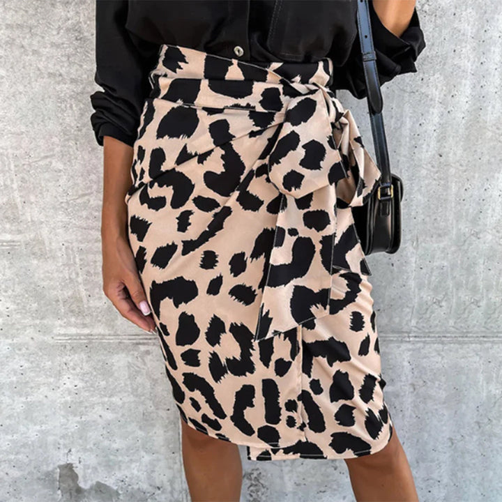 Elegante Damenrok met Luxueuze Luipaardprint - Erica