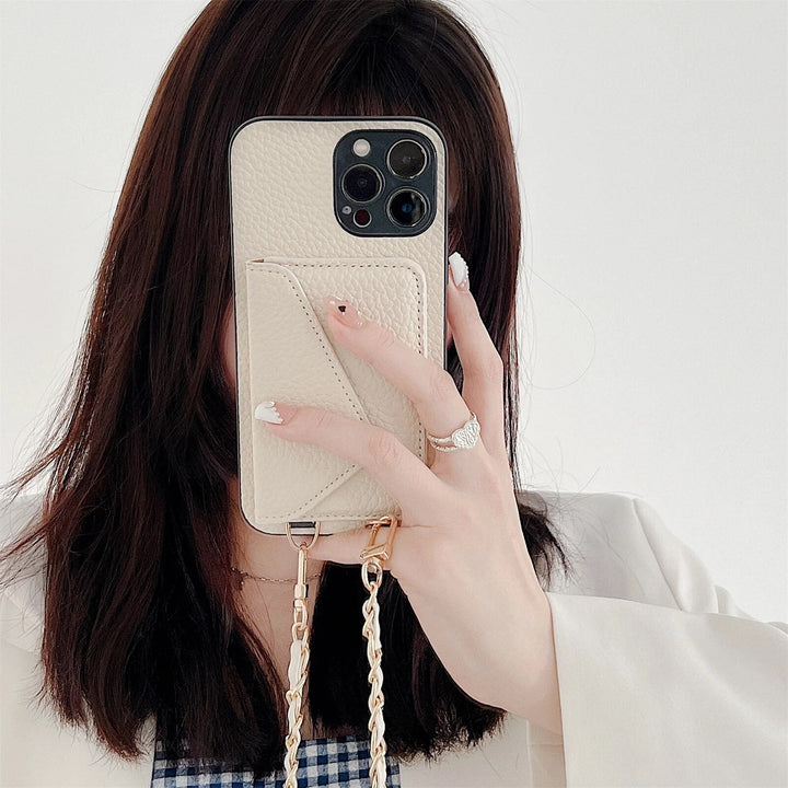 Catherine Luxe Elegante Lederen Crossbody Telefoonhoes voor Moderne Bescherming