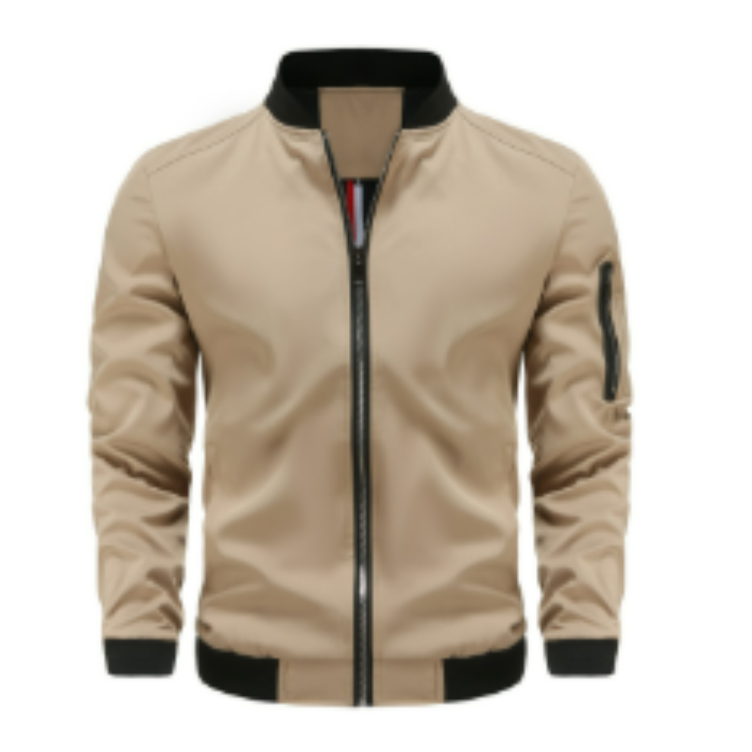 Elegante Herren-Bomberjacke mit Reißverschluss - ein zeitloser und klassischer Stil