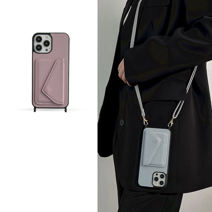 Catherine Luxe Elegante Lederen Crossbody Telefoonhoes voor Moderne Bescherming